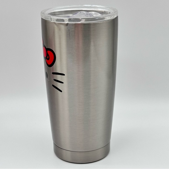 Sanrio Hello Kitty Face Stainless Steel Silver Tumbler - Picture 2 of 6